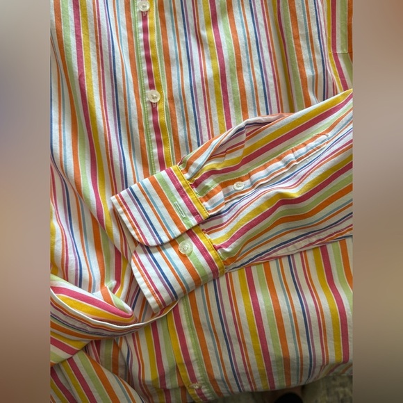 Lauren Ralph Lauren cotton Multicolor Striped Woman’s button down Shirt - Picture 9 of 11